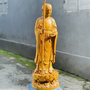Tượng Dịa Tạng Vương Gỗ Cẩm Vàng Cao 90cm 2 Scaled 1