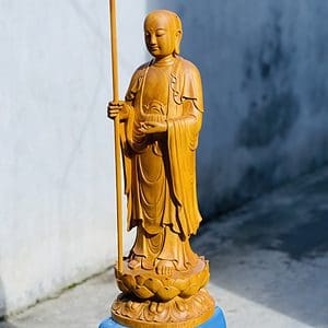 Tượng Dịa Tạng Vương Gỗ Cẩm Vàng Cao 90cm 3 Scaled 1