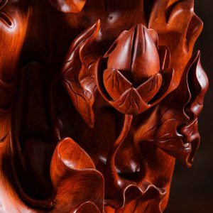 10 Vietnamese Wood Kwan Yin Carved In Natural Wood C