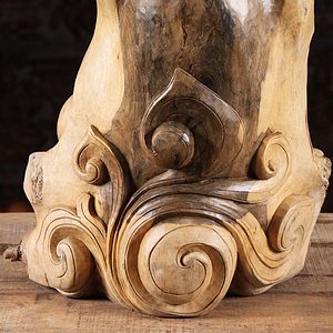 11 Green Hibiscus Wood Fat And Happy Buddha