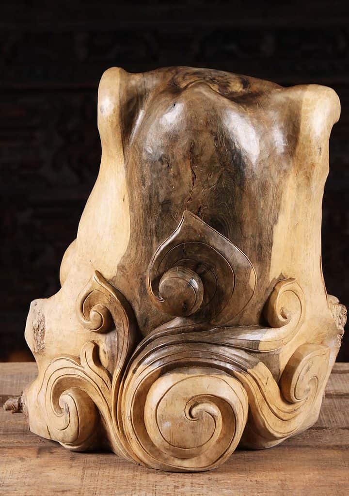 11 Green Hibiscus Wood Fat And Happy Buddha