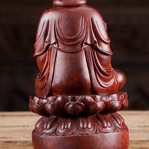 11 Seated Rose Wood Kwan Yin Vietnamese Sculpture C