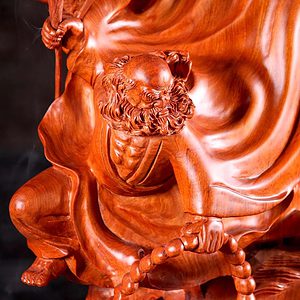 12 Vietnamese Large Hand Carved Bodhidharma Sculpture Foo Dogs Dragons C