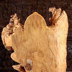 24 Vietnamese Wood Bodhidharma Statue In Burl Wood C