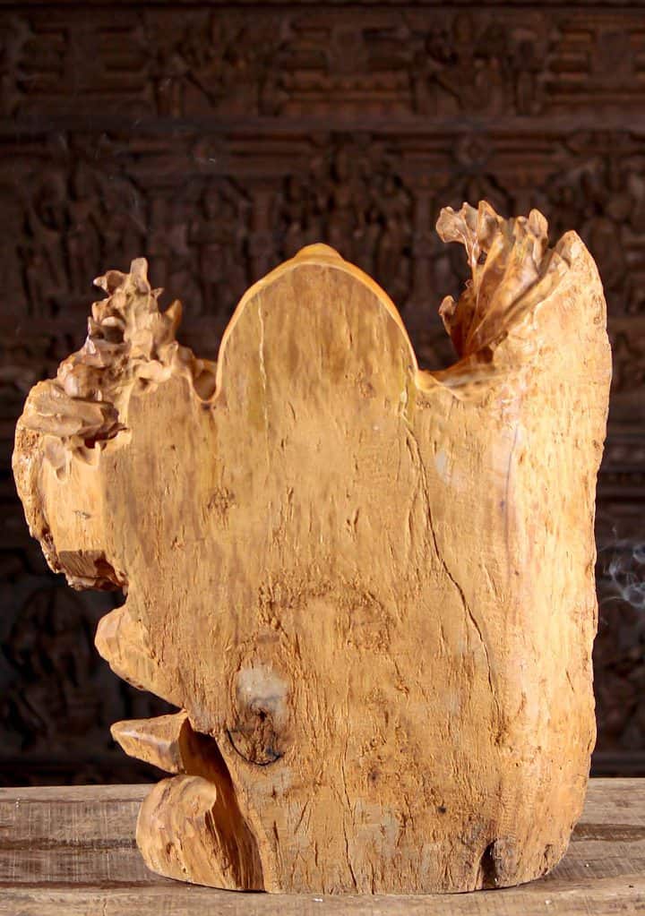 24 Vietnamese Wood Bodhidharma Statue In Burl Wood C