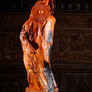 24 Wood Bodhidharma Standing Statue C