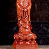3 Standing Vietnamese Wood Carved Kwan Yin Bodhisattva Sculpture C