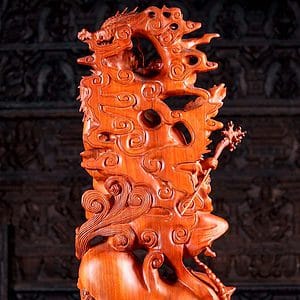 32 Vietnamese Large Hand Carved Bodhidharma Sculpture Foo Dogs Dragons C