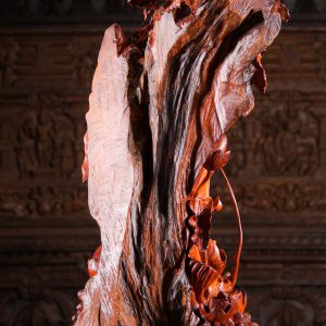 33 Vietnamese Wood Kwan Yin Carved In Natural Wood C