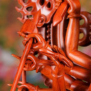 8 Avalokitshvara Wood Sculpture Buddhist Statue Many Arms Namaste Anjali C